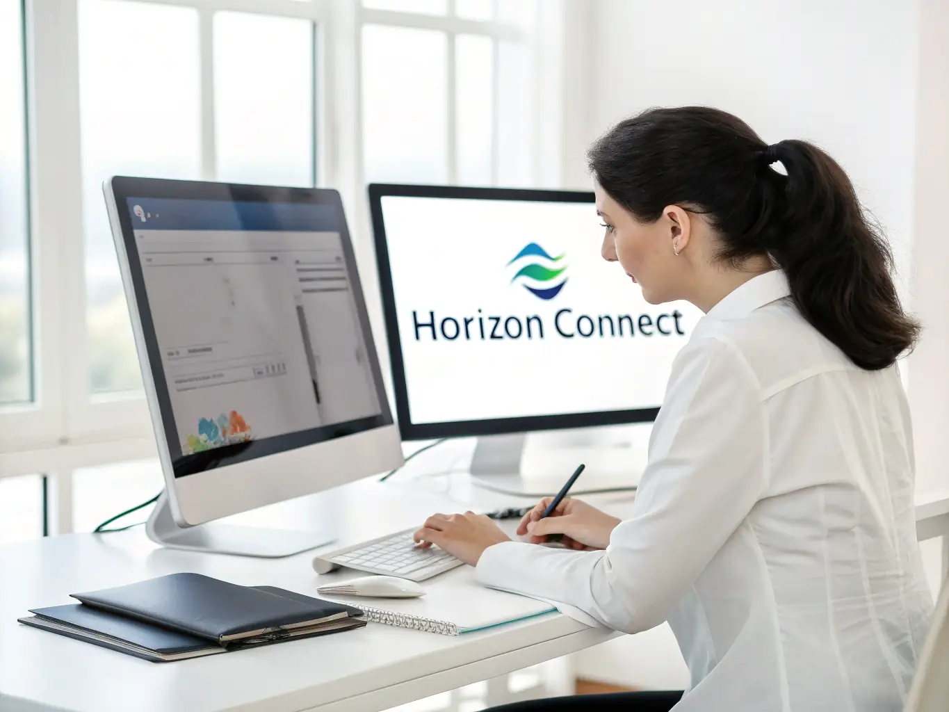 A project manager reviewing a detailed project schedule on a large monitor, highlighting key milestones and dependencies, in a modern office setting.